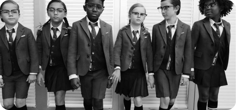 Thom Browne outfits for kids