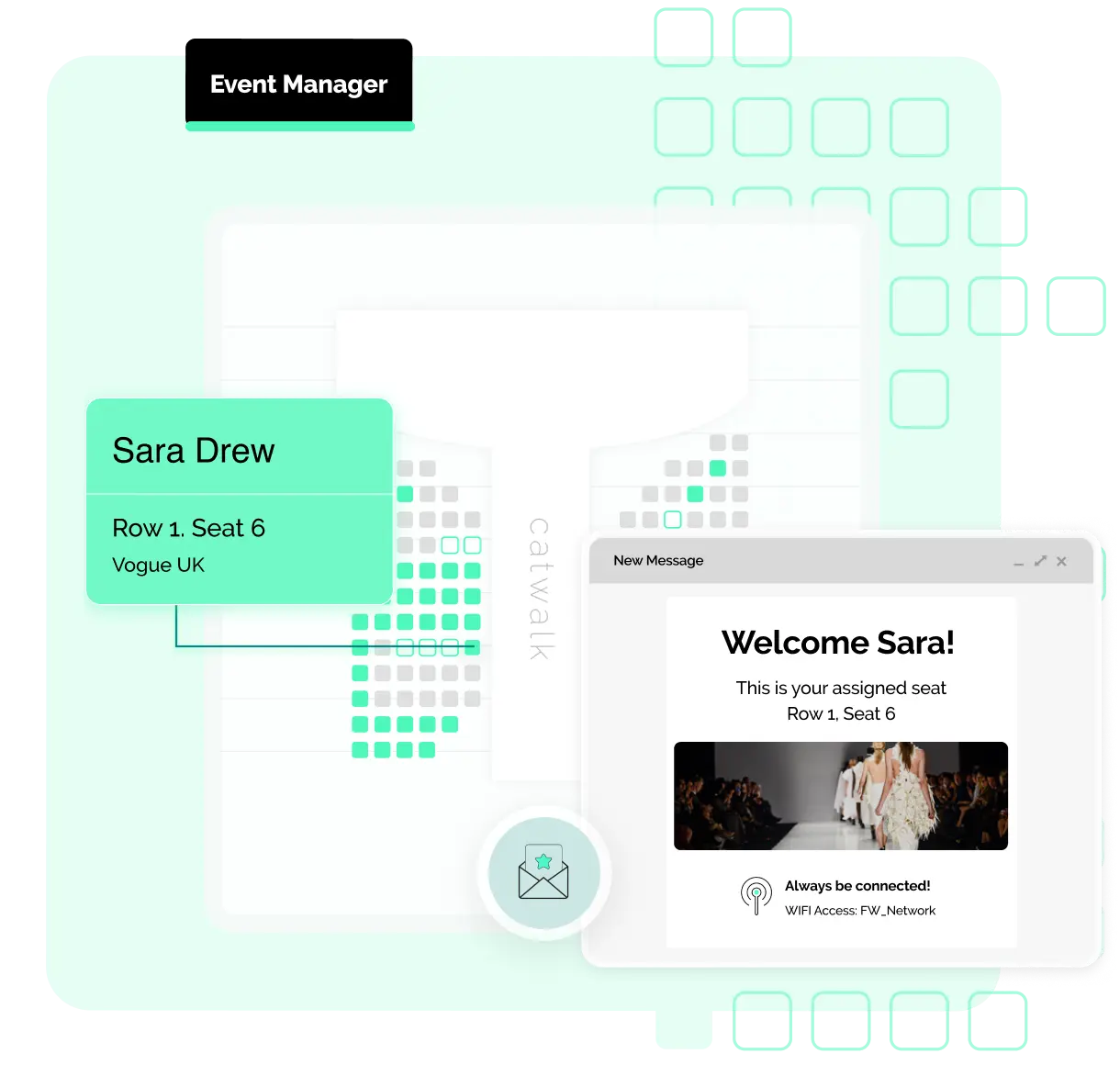 event seating chart feature in the event management software