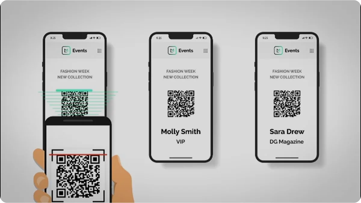 3 phones scanning event registration