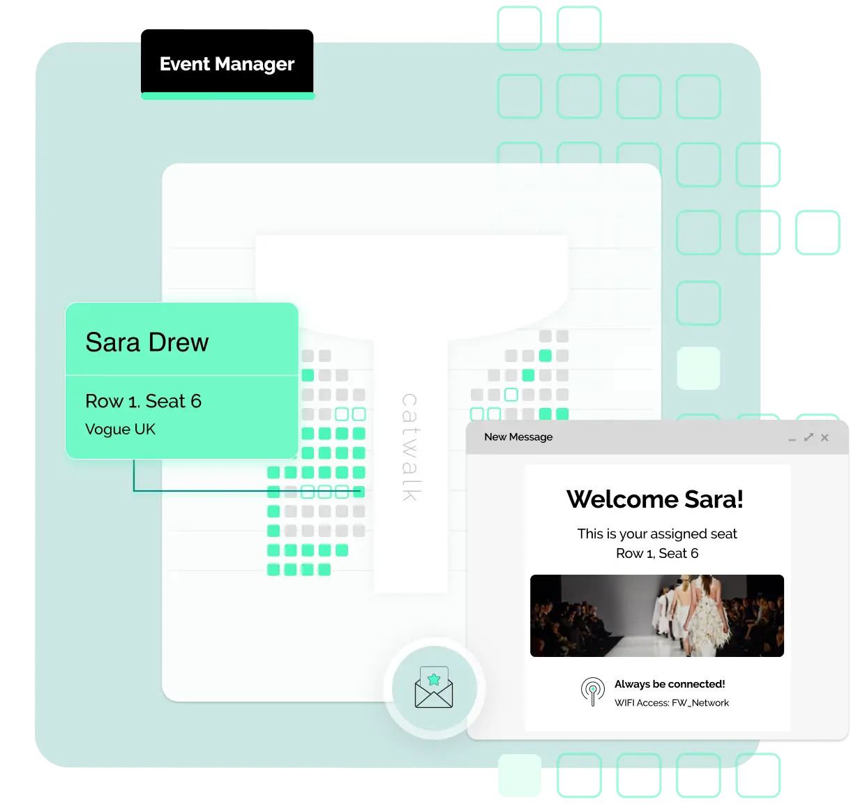 event seating feature of the pr software